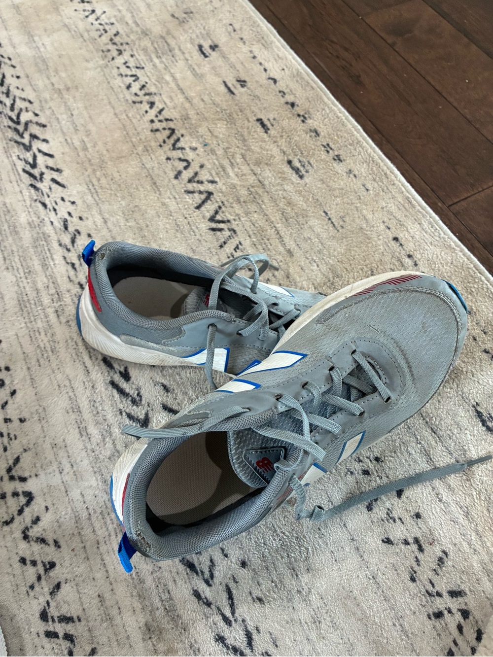 New Balance Light Gray Mesh Sneakers